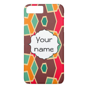 Distorted shapes in retro colours pattern iPhone 8 plus/7 plus case