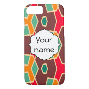 Distorted shapes in retro colours pattern iPhone 8/7 case