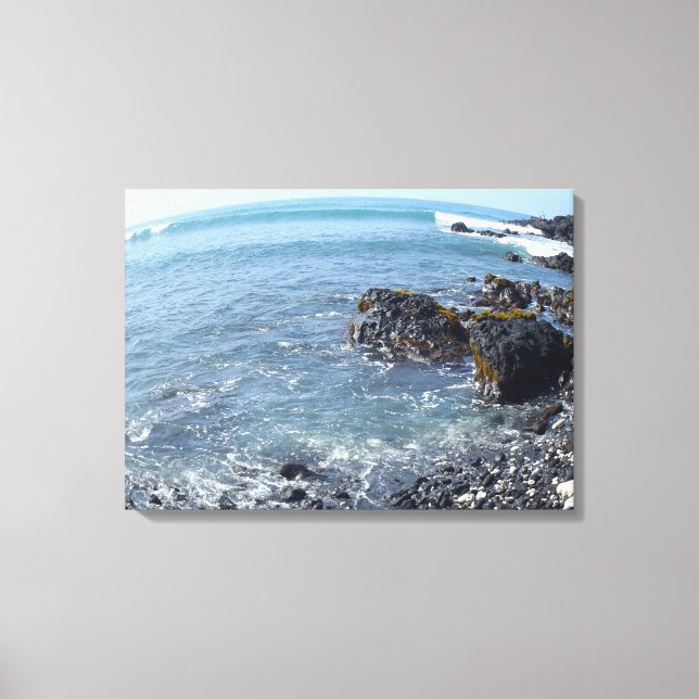 Distorted view Big Island Hawaii beach canvas Print (Front)
