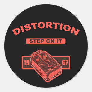 Distortion Step On It- Orange Sherbet Classic Round Sticker
