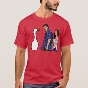 Distracted Boyfriend Meme Gaming Goose and Couple T-Shirt