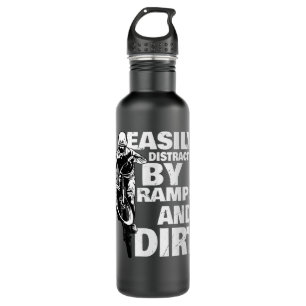 Distracted by Ramps and dirt Mountainbiker and BMX 710 Ml Water Bottle