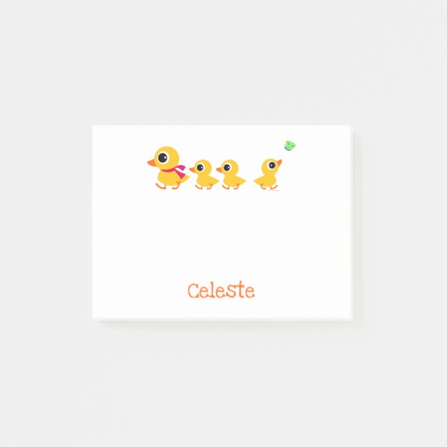 Distracted Duck Personalised Post-it Notes (Front)