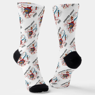 Distracted Nerves Inside Neuron Synapse Humour Socks