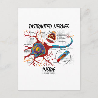 Distracted Nerves Inside (Synapse) Postcard