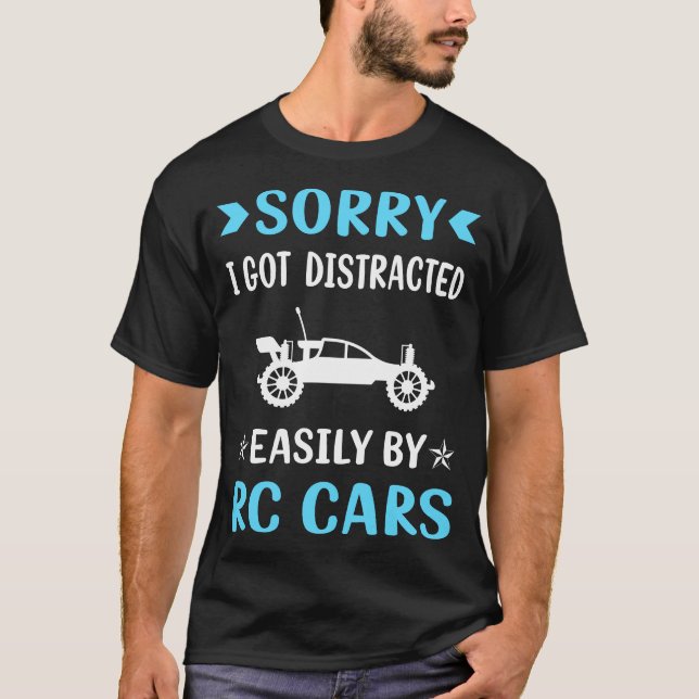 Distracted RC Car Cars T-Shirt (Front)