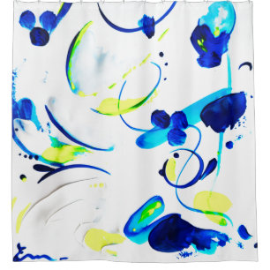 Distraction 1 shower curtain
