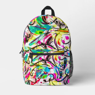 Distraction 3 printed backpack