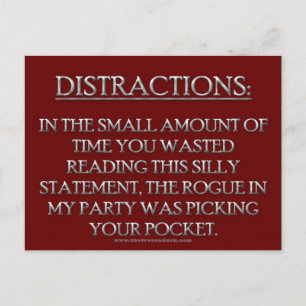Distractions Postcard