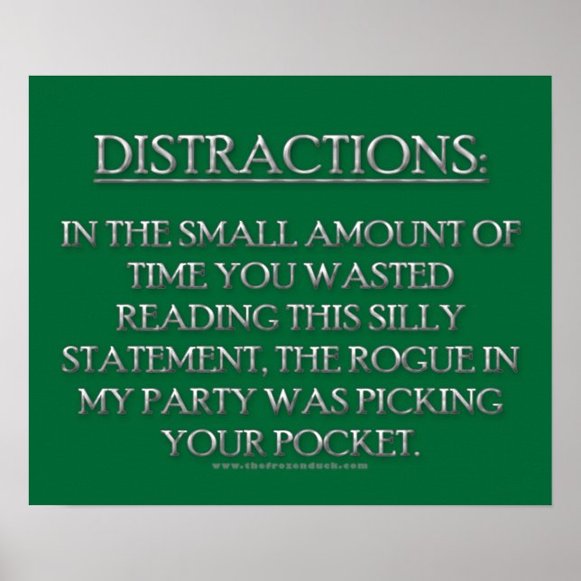 Distractions Poster (Front)