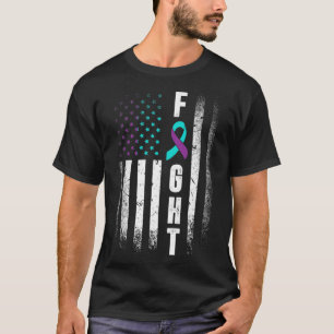 Distress American Flag Fight Suicide Prevention Aw T-Shirt