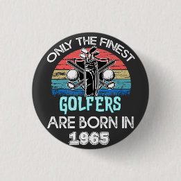 Distress Golfers Born In Multi colour Typography 3 Cm Round Badge