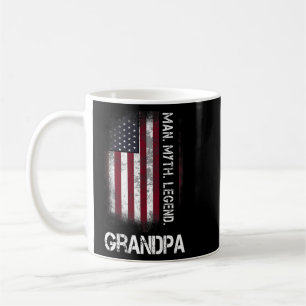 Distress Grandpa Man Myth Legend Grandpa Vintage F Coffee Mug