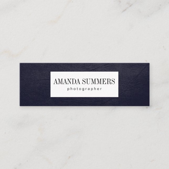 Distress Purple Mini Business Card (Front)