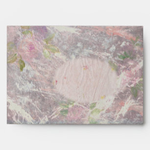 Distress Romantic Pink Roses Envelope