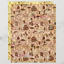 Distress style mushroom scrapbook paper