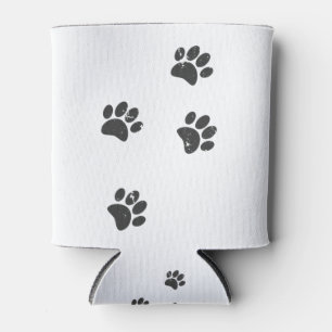 Distresse Dog Paw Tracks Can Cooler
