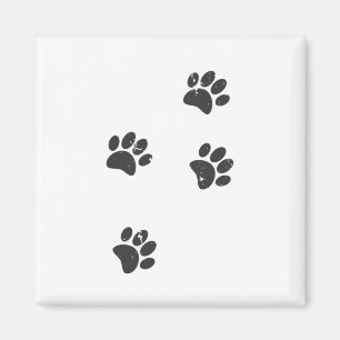 Distresse Dog Paw Tracks Magnet
