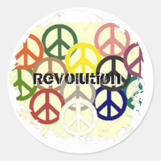 Distressed 2 Round Stickers