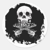 Distressed 2 Round Stickers