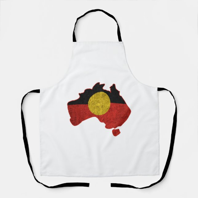 Distressed Aboriginal Flag  Apron (Front)