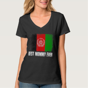 Distressed Afghanistan Flag Best Mummy Ever Family T-Shirt