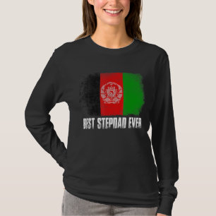 Distressed Afghanistan Flag Best Stepdad Ever Fami T-Shirt