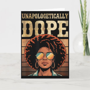 Distressed Afro Black Pride Unapologetically  Card