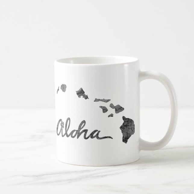 Distressed Aloha Island Coffee Mug (Right)