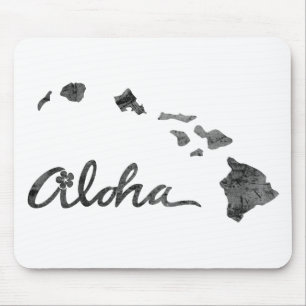Distressed Aloha Island Mouse Mat