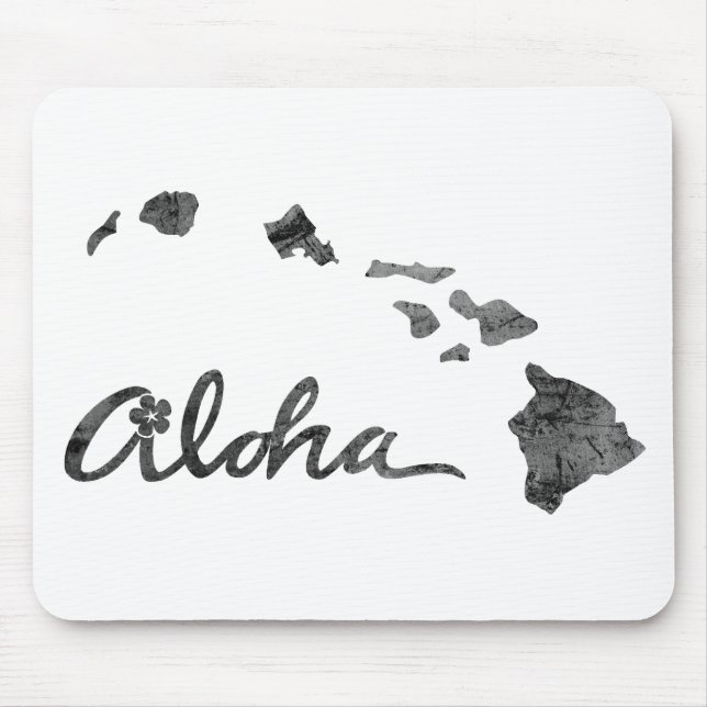 Distressed Aloha Island Mouse Mat (Front)