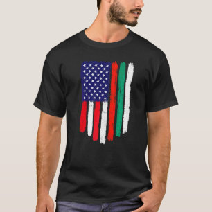 Distressed American Bulgaria Flag Patriotic T-Shirt