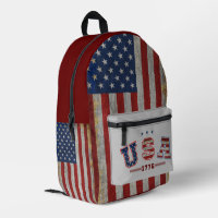 Distressed American Flag 1776 Patriotic Veterans 