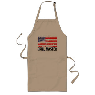 Distressed American flag BBQ apron   Grill master