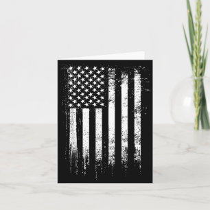 Distressed American Flag Black Card