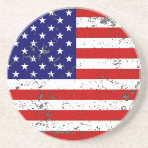 Distressed American Flag Coaster