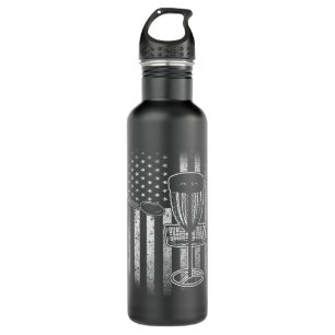 Distressed American Flag Disc Golf 710 Ml Water Bottle