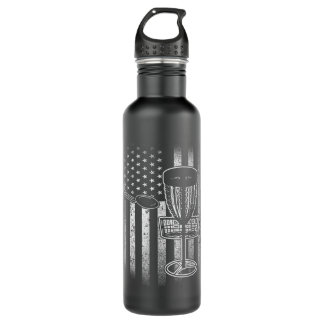 Distressed American Flag Disc Golf 710 Ml Water Bottle