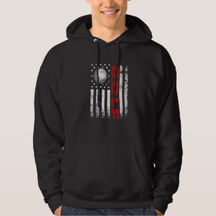 Distressed American Flag Golf Patriotic 4th Of Jul Hoodie