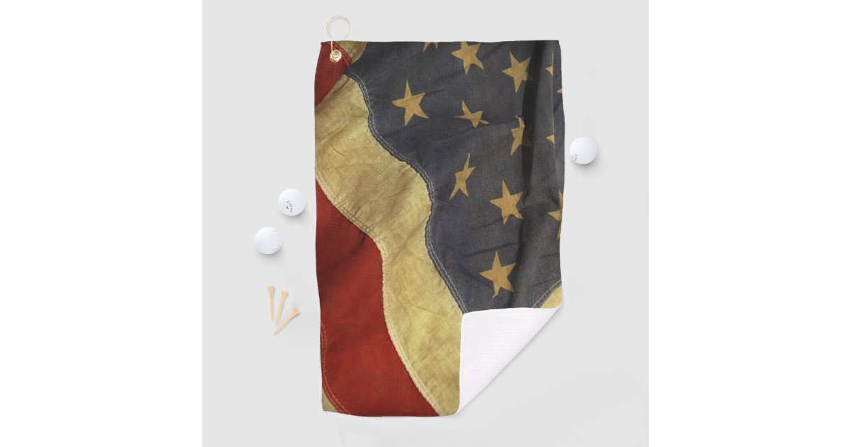 Distressed American Flag Golf Towel Zazzle