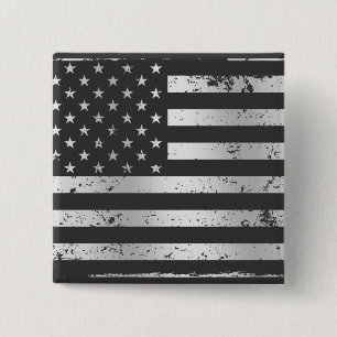 Distressed American Flag II Button