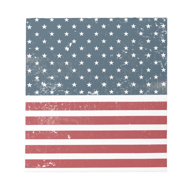 distressed american flag notepad (Front)