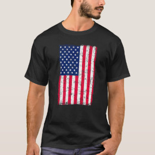 Distressed American Flag Patriotic America Us 4th T-Shirt
