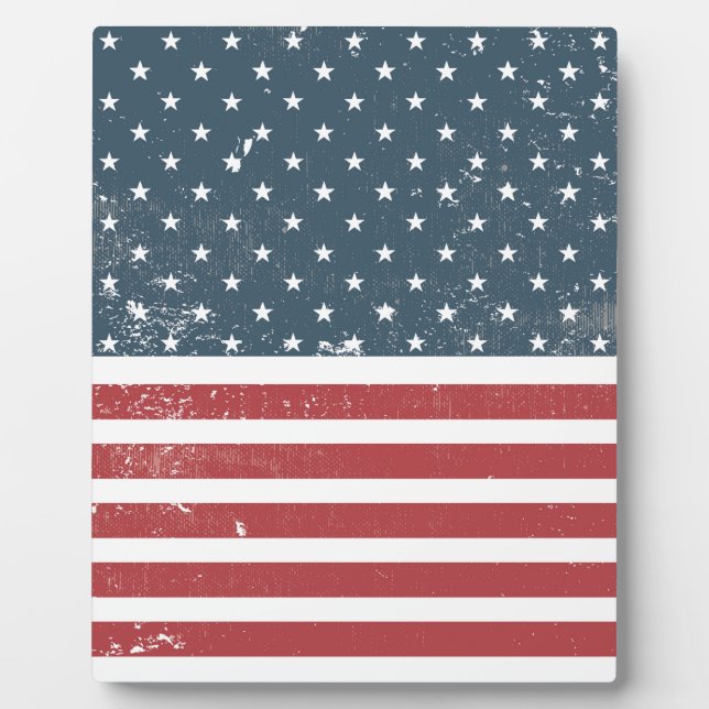 distressed american flag plaque (Front)