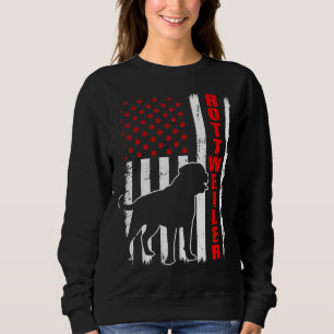 Distressed American Flag Rottweiler Dog Lover Sweatshirt