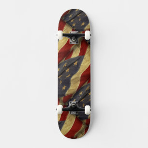 Distressed American Flag Skateboard