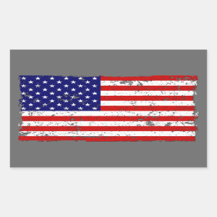 Distressed American Flag Sticker