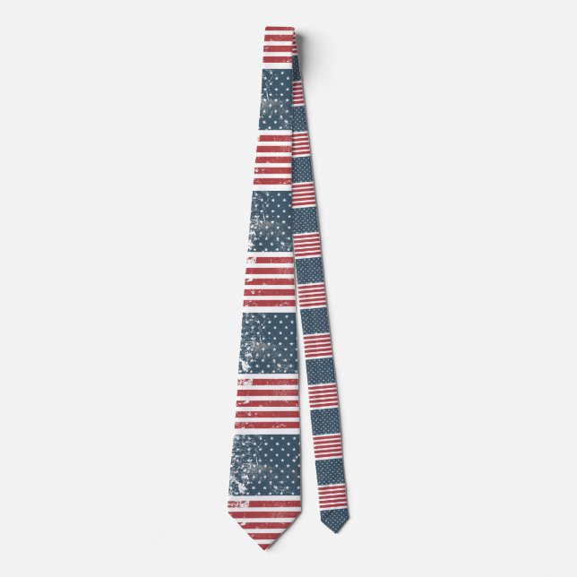 distressed american flag tie (Front)