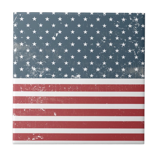 distressed american flag tile (Front)
