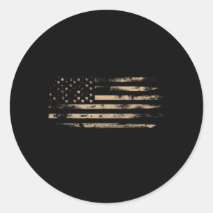Distressed American Flag Usa Flags Classic Round Sticker